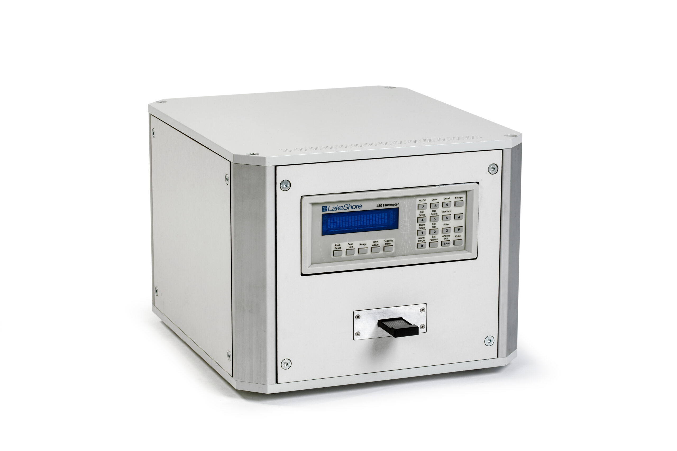 MSAT instrument interface showing automated data processing used to determine magnetic moment at saturation for metallic components.